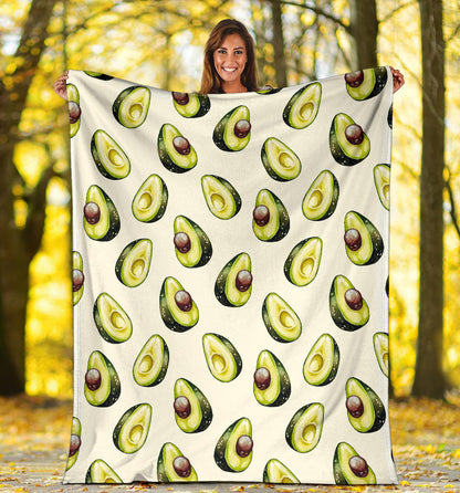 Avocado Pattern Print Design 01 Premium Blanket