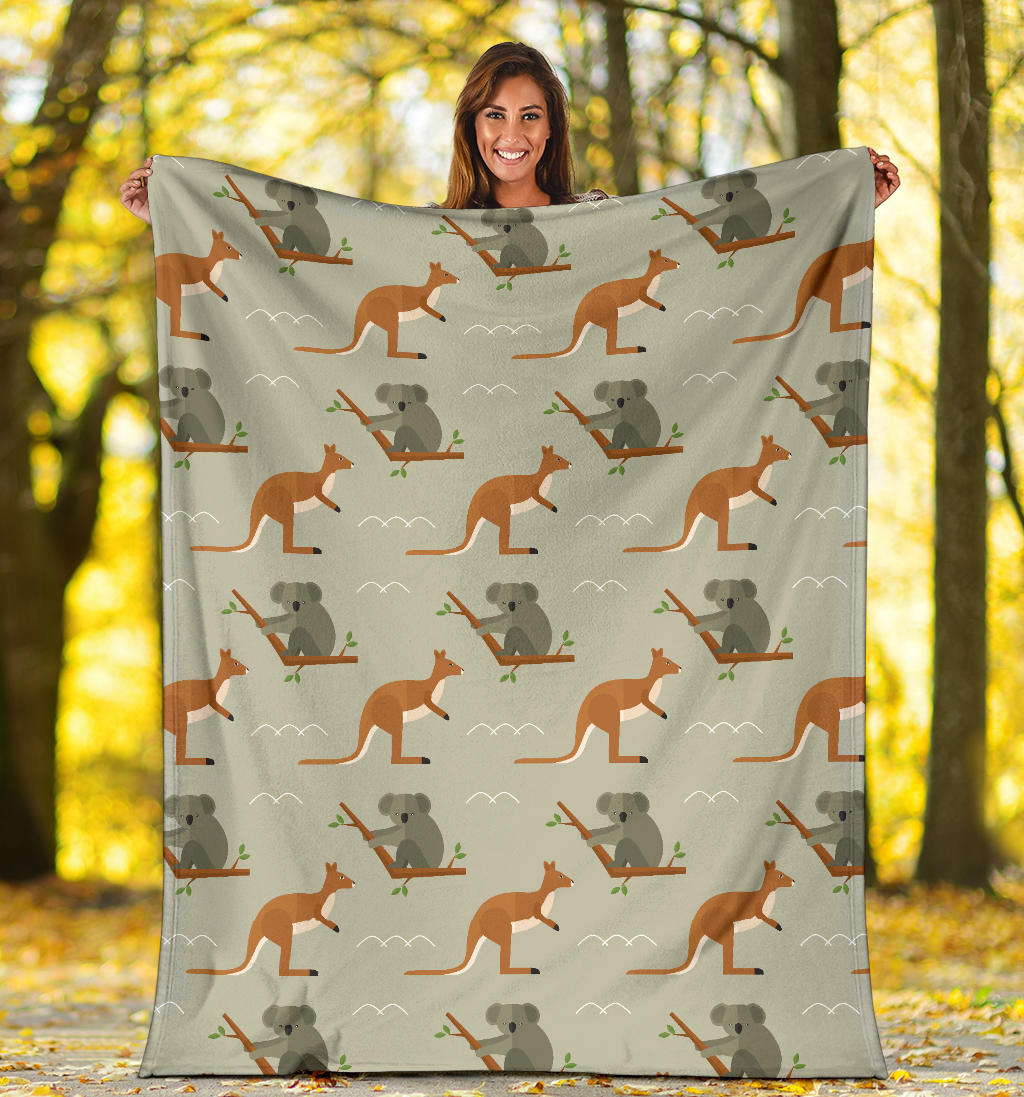Koala Pattern Print Design 03 Premium Blanket