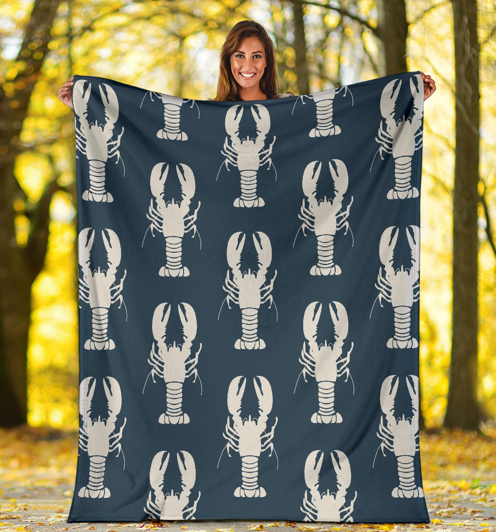 Lobster Pattern Print Design 02 Premium Blanket