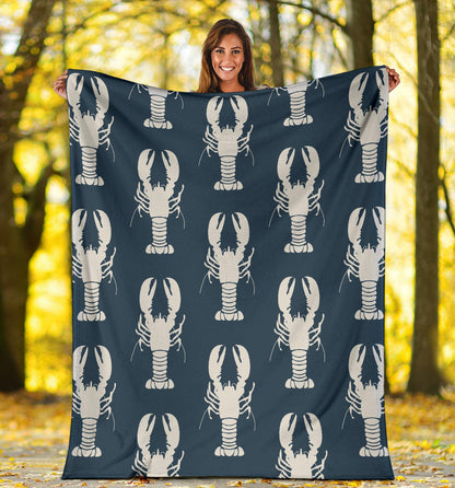 Lobster Pattern Print Design 02 Premium Blanket