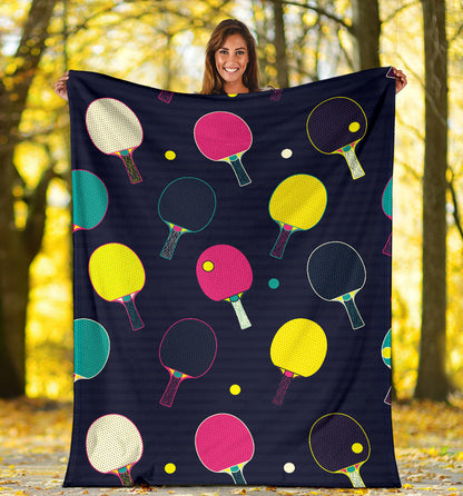 Ping Pong Pattern Print Design A04 Premium Blanket