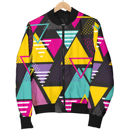 Geometric Colorful Pattern Print Design 02 Men Bomber Jacket