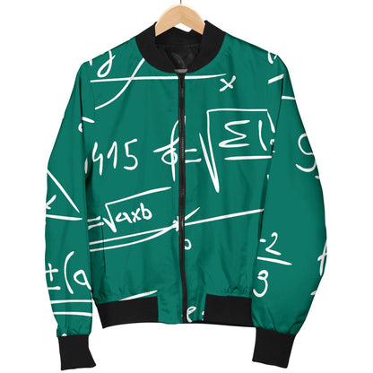 Math Pattern Print Design 01 Men Bomber Jacket