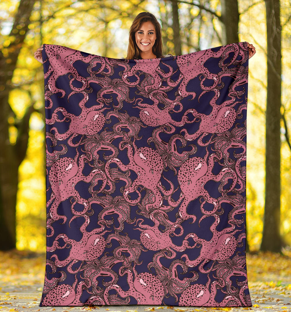 Octopus Pattern Print Design A03 Premium Blanket