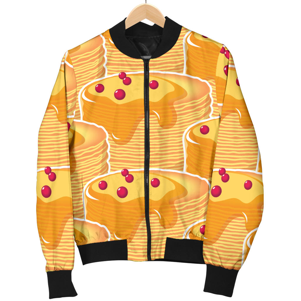 Pancake Pattern Print Design A04 Men Bomber Jacket