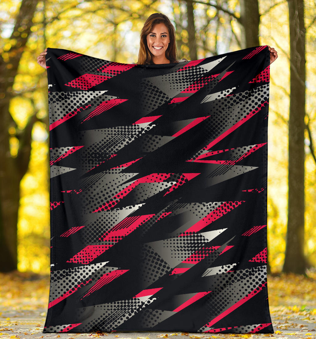 Racing Style Pattern Print Design A04 Premium Blanket