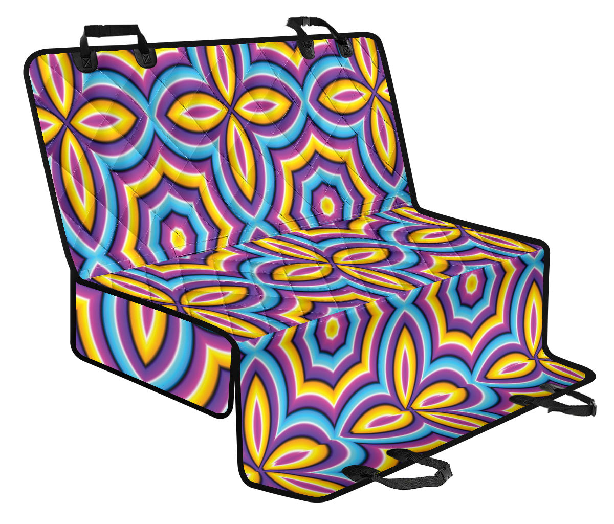 Optical illusion Pattern Print Design A03 Rear Dog Car Seat Cover Hammock