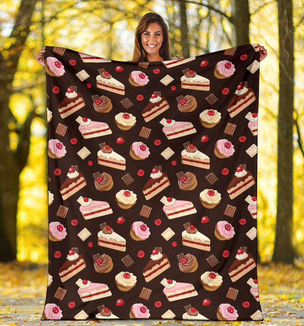 Cake Pattern Print Design 04 Premium Blanket