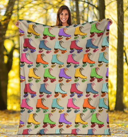 Roller skate Pattern Print Design A01 Premium Blanket