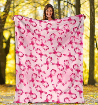 Breast cancer Pattern Print Design 04 Premium Blanket