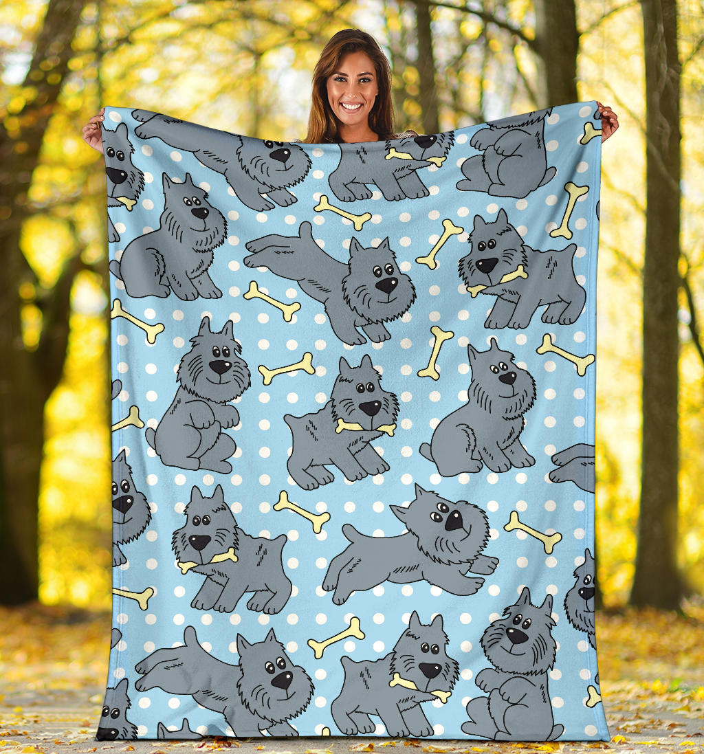 Schnauzers Pattern Print Design A02 Premium Blanket