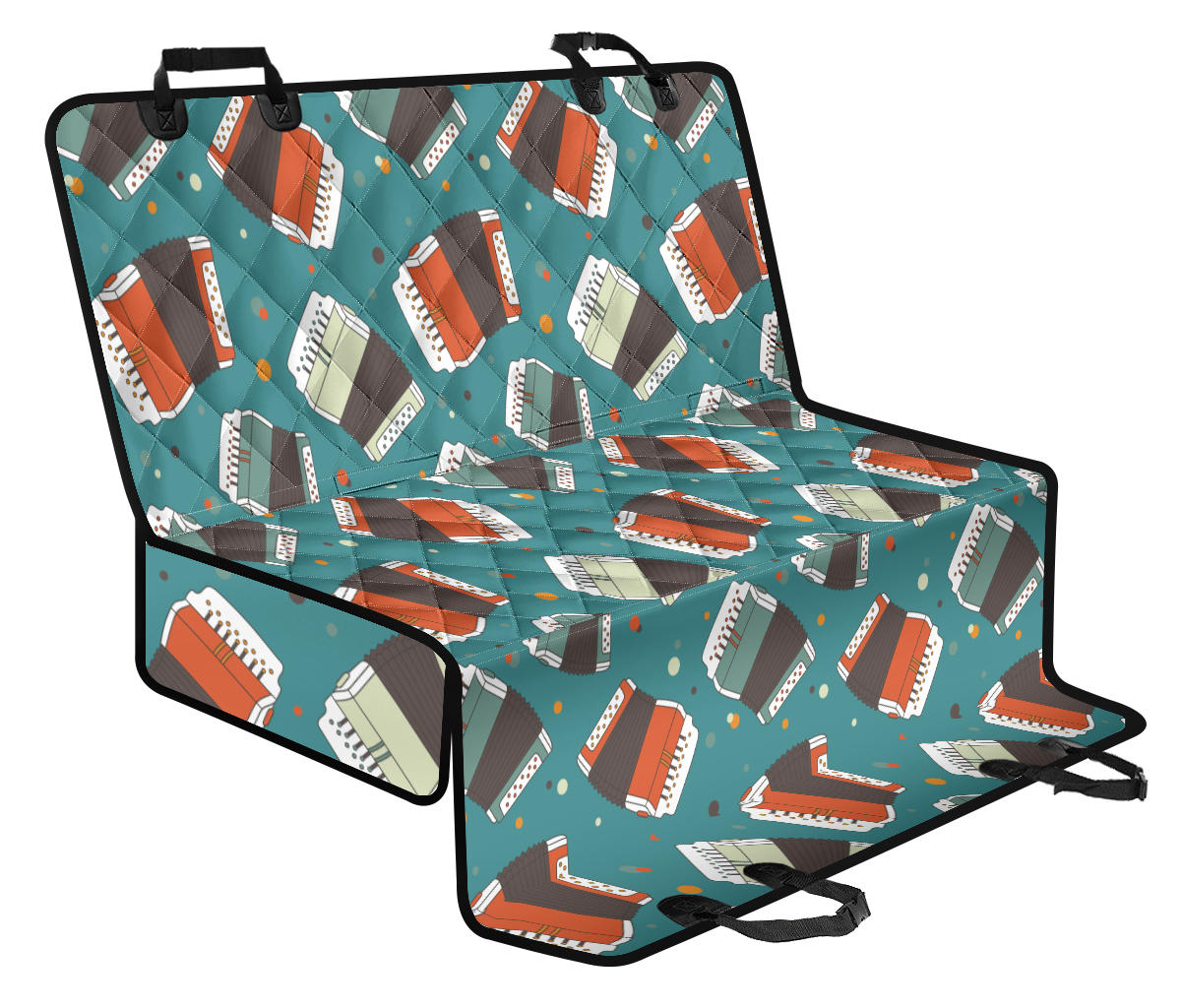 Accordion Pattern Print Design 02 Rear Dog Car Seat Cover Hammock