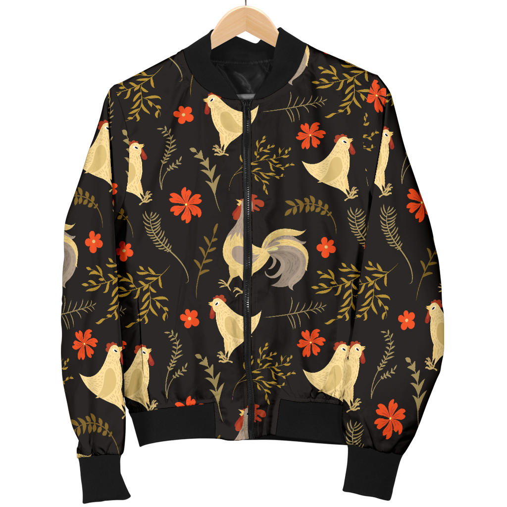 Chicken Pattern Print Design 04 Men Bomber Jacket