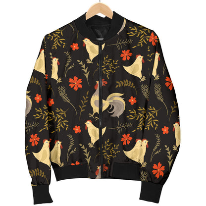 Chicken Pattern Print Design 04 Men Bomber Jacket
