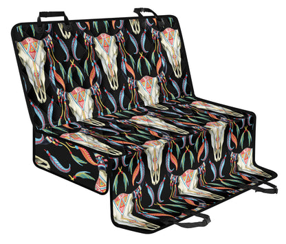 Buffalo Head Boho Style Pattern Print Design 01 Rear Dog Car Seat Cover Hammock