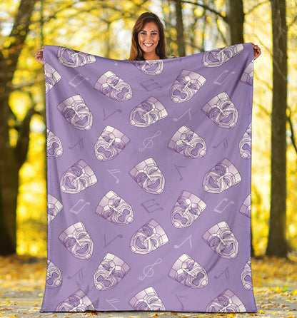 Acting Mask Pattern Print Design 05 Premium Blanket