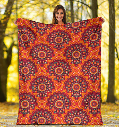 Bohemian Pattern Print Design 04 Premium Blanket
