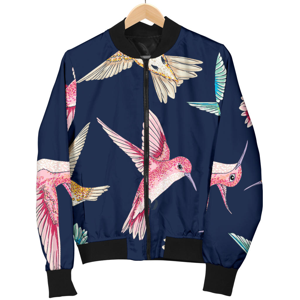 Hummingbird Cute Pattern Print Design 01 Men Bomber Jacket