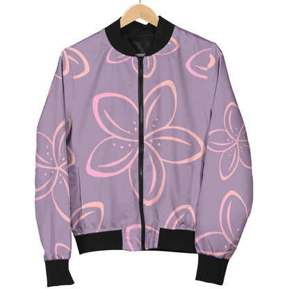 Plumeria Pattern Print Design A01 Men Bomber Jacket