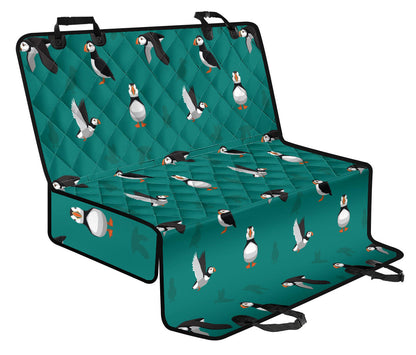 Puffin Pattern Print Design A02 Rear Dog Car Seat Cover Hammock
