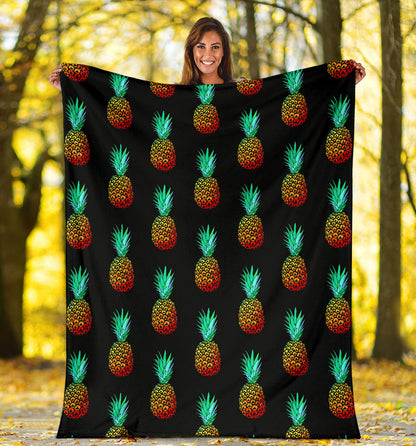Pineapple Pattern Print Design A05 Premium Blanket