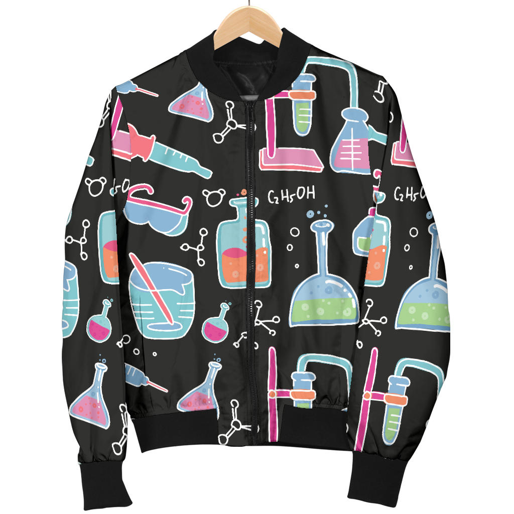 Chemical Pattern Print Design 06 Men Bomber Jacket