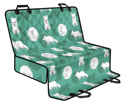 Arctic Fox Pattern Print Design Rear Dog Car Seat Cover Hammock
