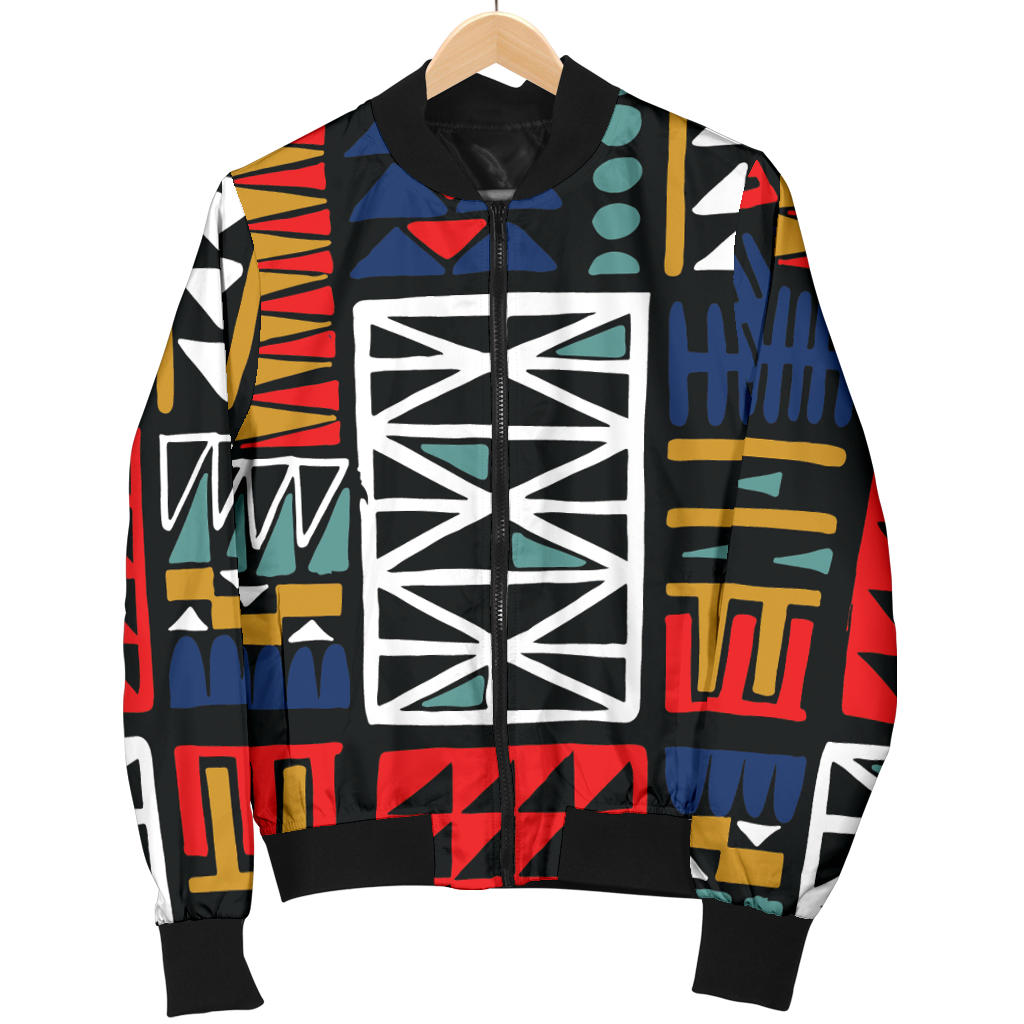 Kente Pattern Print Design 02 Men Bomber Jacket