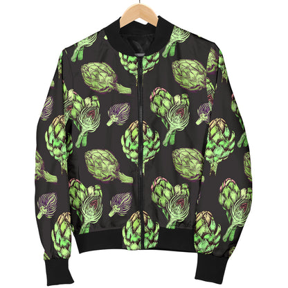 Artichoke Pattern Print Design 02 Men Bomber Jacket