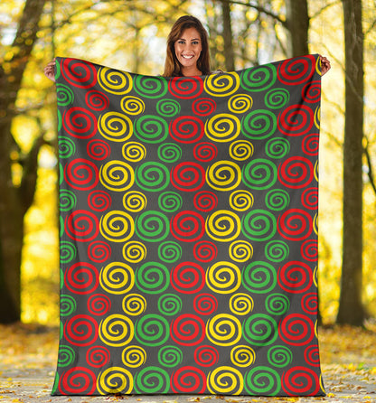 Rastafarian Pattern Print Design A05 Premium Blanket