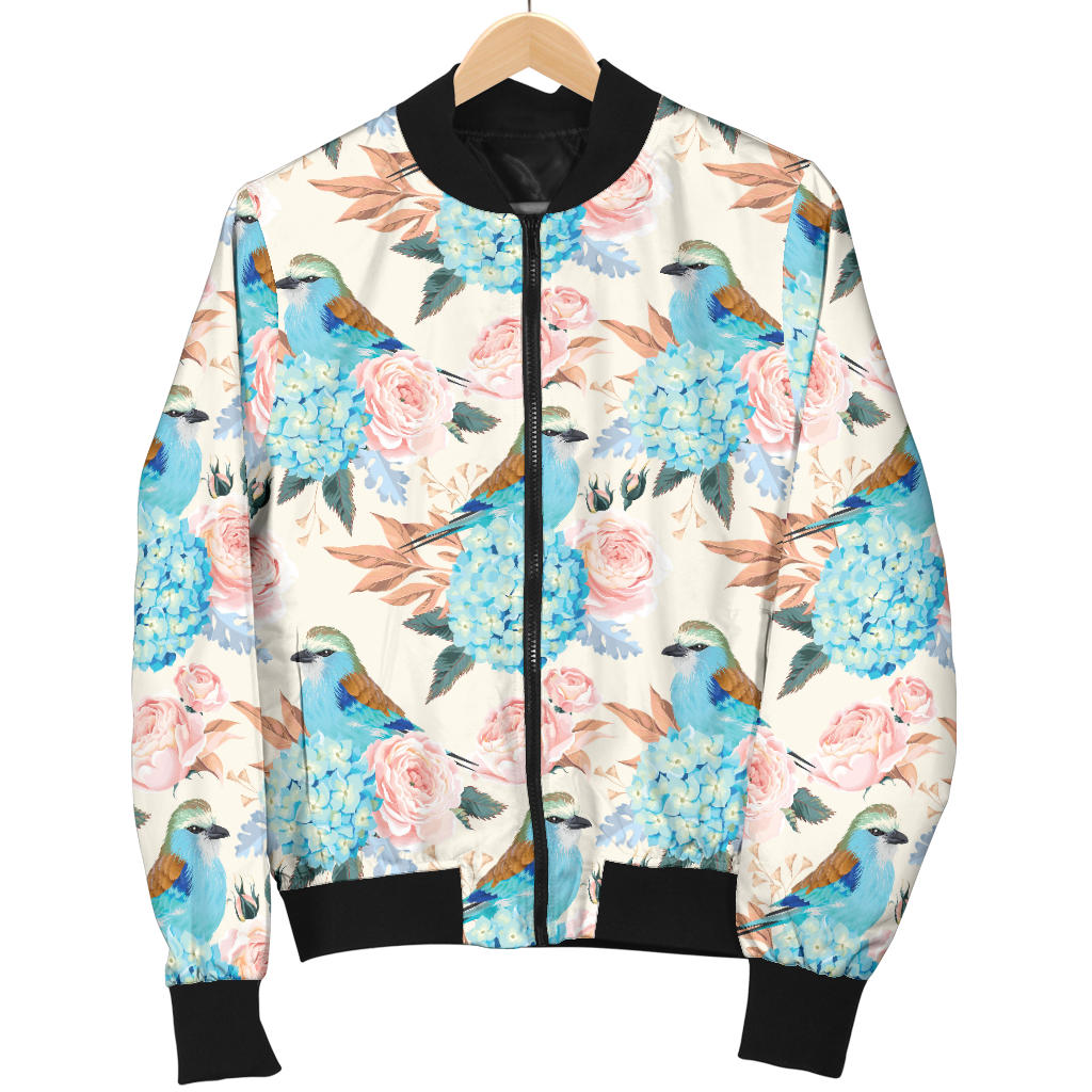 Bluebird Pattern Print Design 03 Men Bomber Jacket
