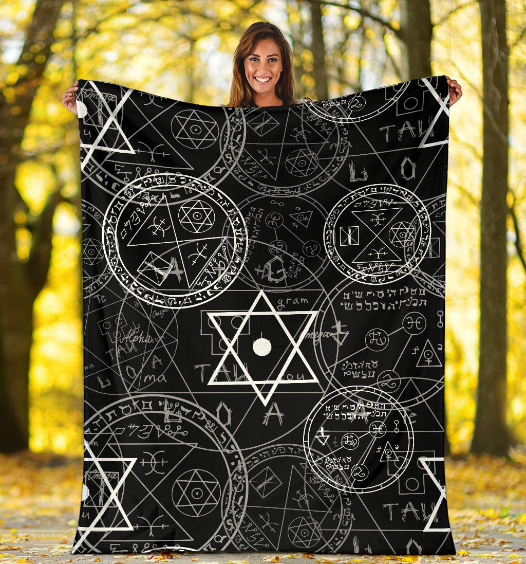 Pentagram Pattern Print Design A01 Premium Blanket