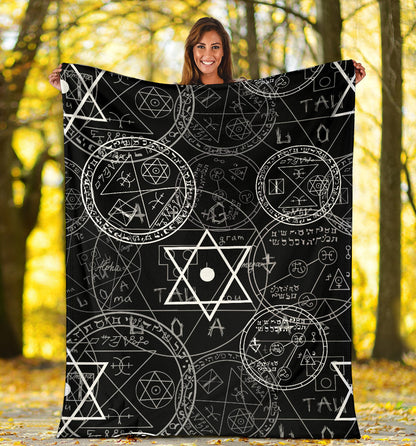 Pentagram Pattern Print Design A01 Premium Blanket