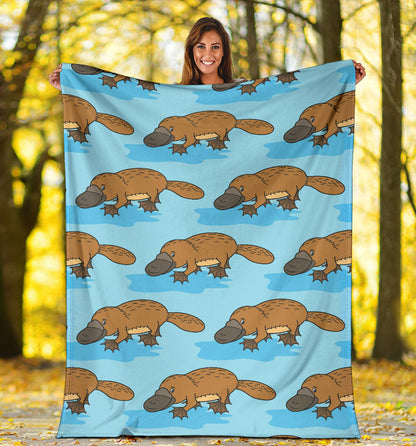 Platypus Pattern Print Design A02 Premium Blanket