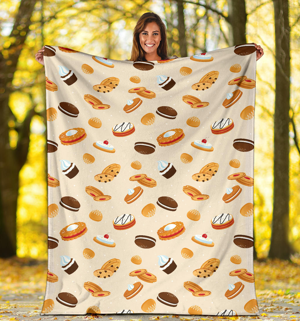 Biscuit Pattern Print Design 01 Premium Blanket