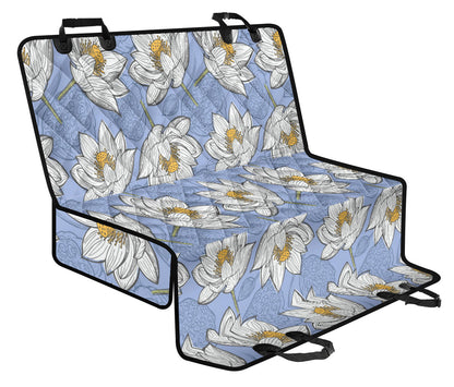 Lotus Pattern Print Design 04 Rear Dog Car Seat Cover Hammock