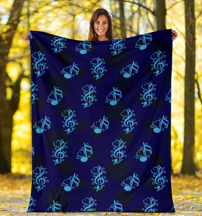 Music note Pattern Print Design A04 Premium Blanket