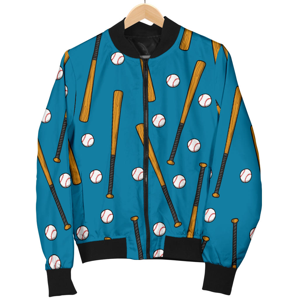 Baseball Pattern Print Design 01 Men Bomber Jacket