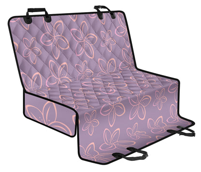 Plumeria Pattern Print Design A01 Rear Dog Car Seat Cover Hammock