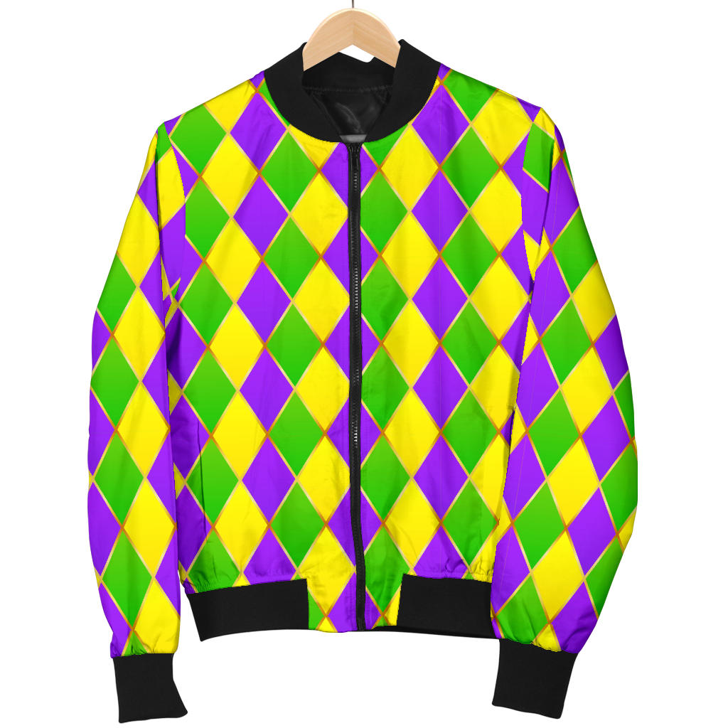 Mardi Gras Pattern Print Design 01 Men Bomber Jacket