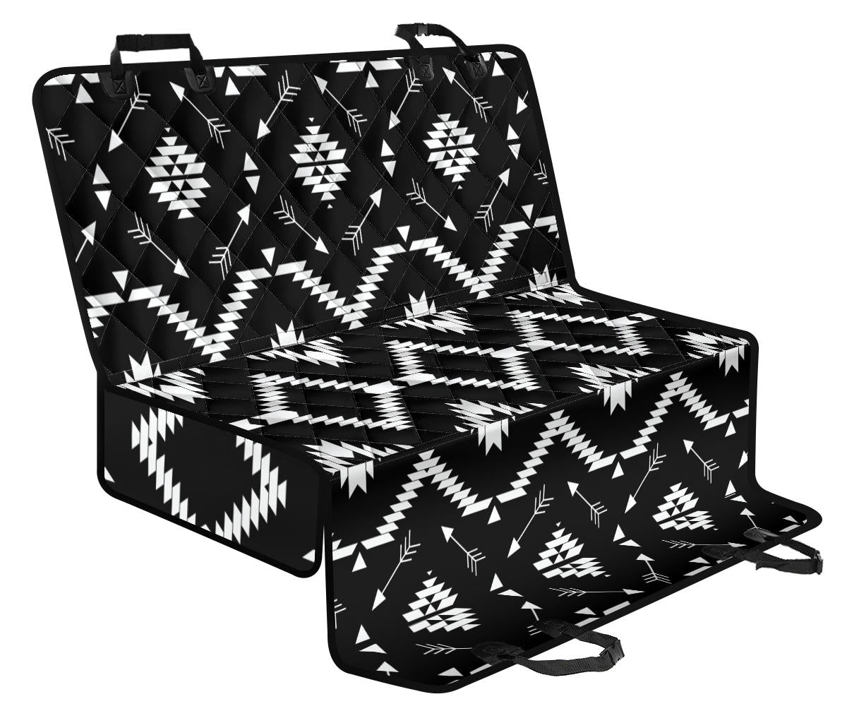 Native Pattern Print Design A04 Rear Dog Car Seat Cover Hammock