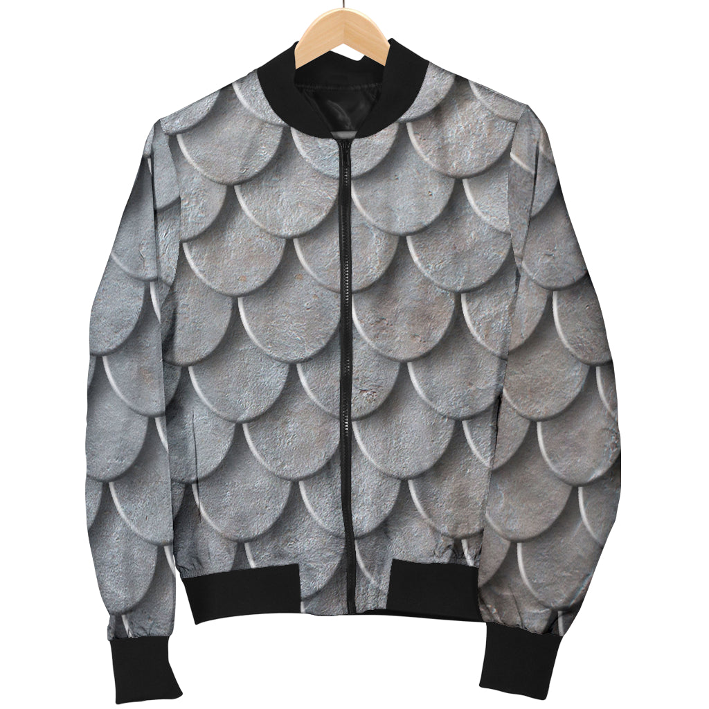 Armor Scales Pattern Print Design 03 Men Bomber Jacket
