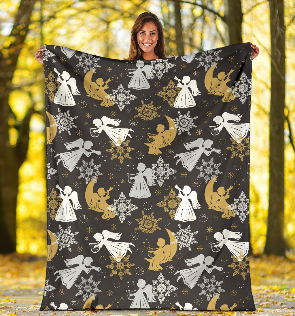 Angel Pattern Print Design 04 Premium Blanket