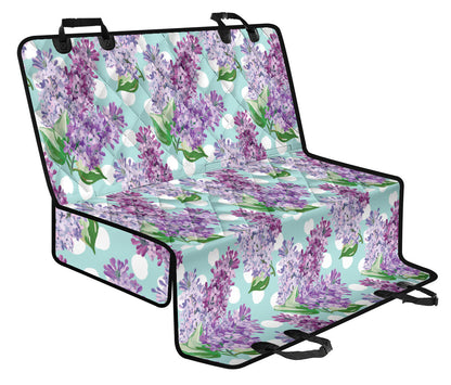 Lilac Pattern Print Design 02 Rear Dog Car Seat Cover Hammock