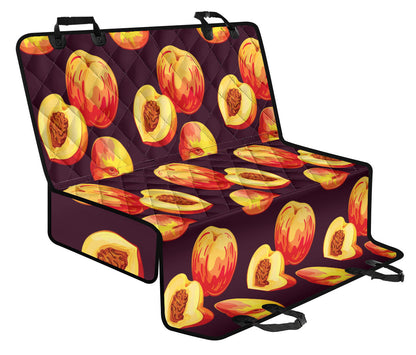 Peach Pattern Print Design A04 Rear Dog Car Seat Cover Hammock