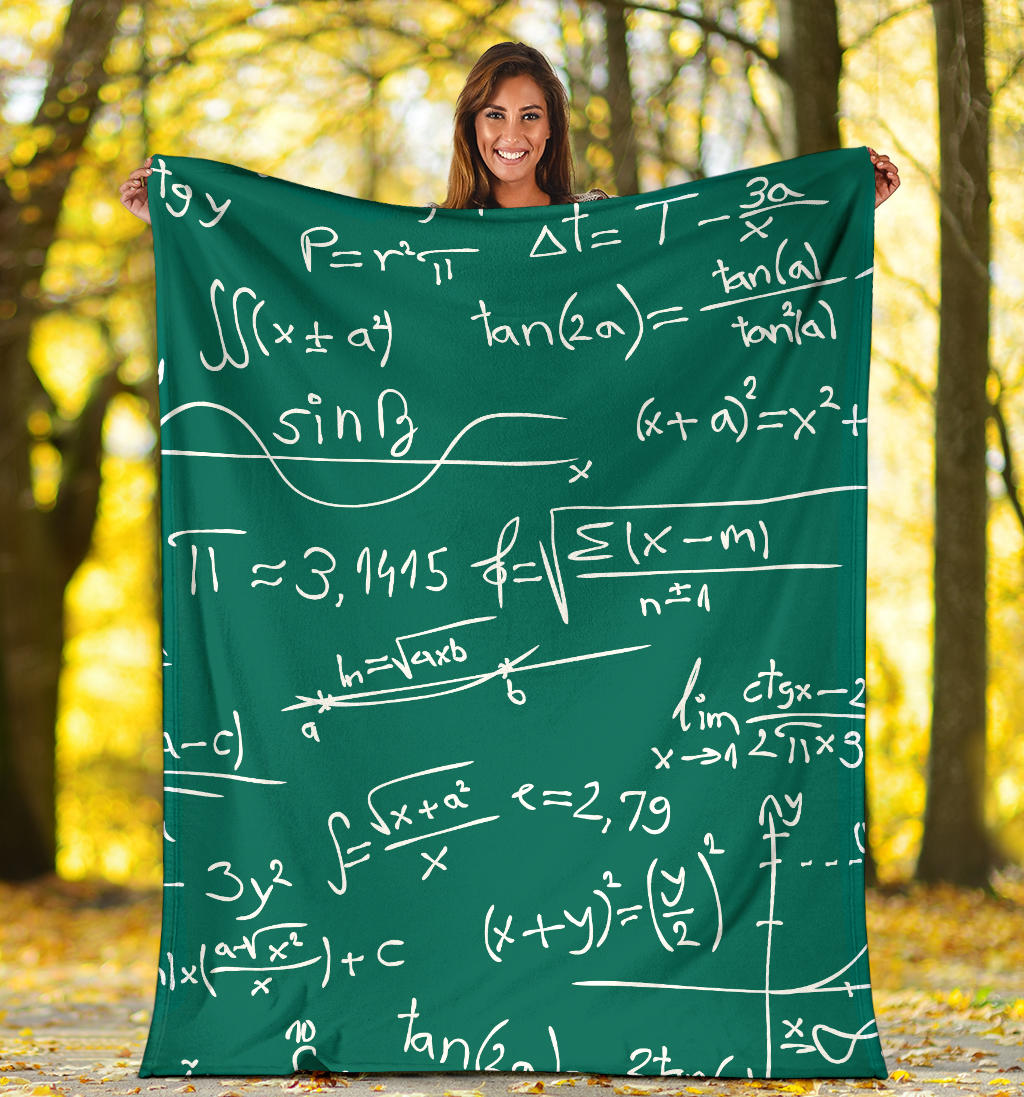 Math Pattern Print Design 01 Premium Blanket