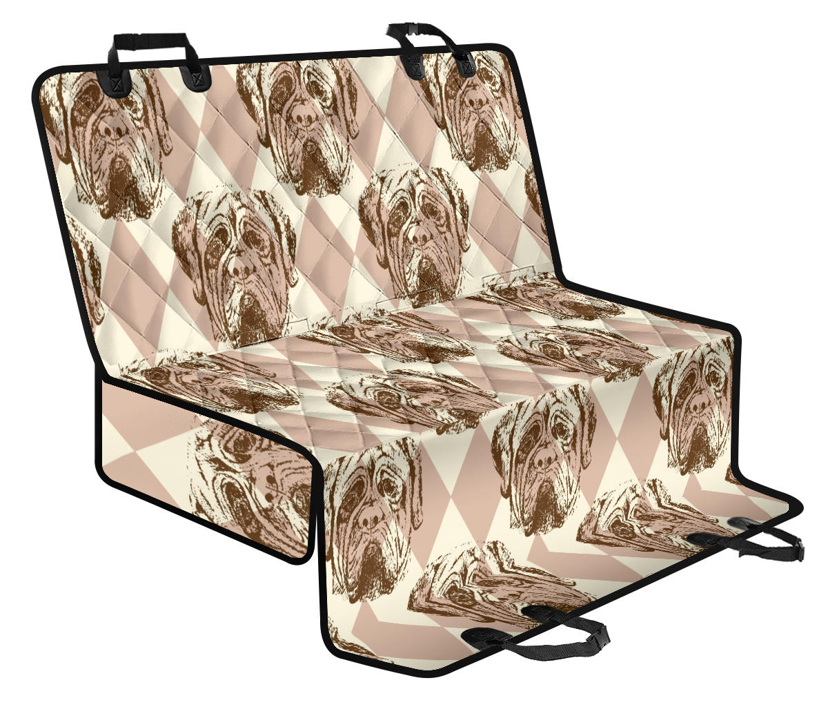 Mastiffs Pattern Print Design 01 Rear Dog Car Seat Cover Hammock