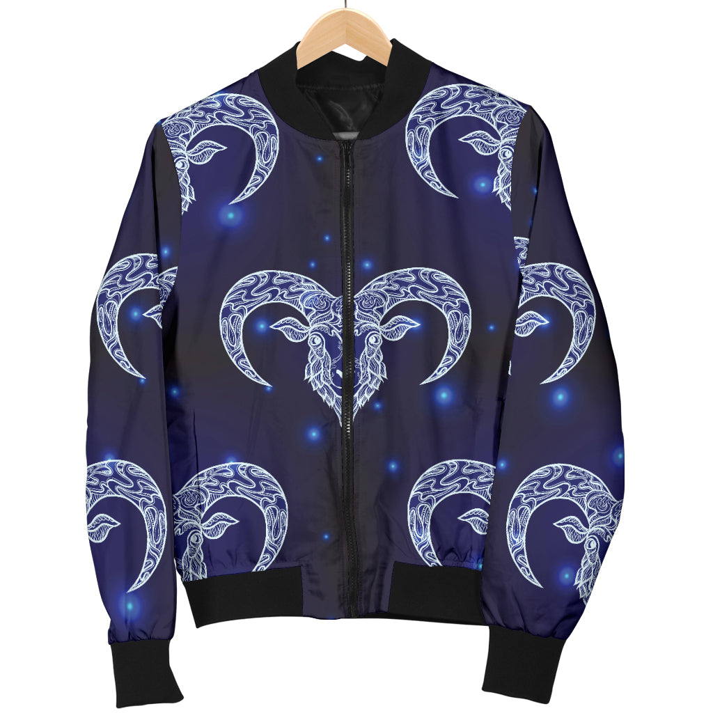 Aries Zodiac Pattern Print Design 01 Men Bomber Jacket