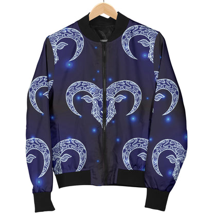 Aries Zodiac Pattern Print Design 01 Men Bomber Jacket