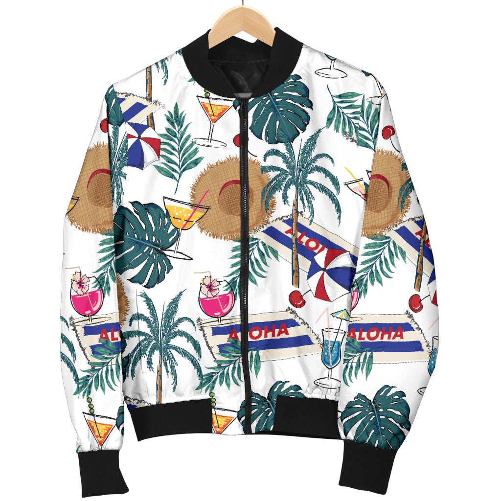 Aloha Hawaii Beach Pattern Print Design 04 Men Bomber Jacket